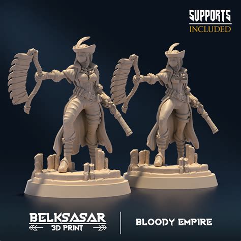 STL File Bloody Huntress Normal And Nude C 3D Printing Template To