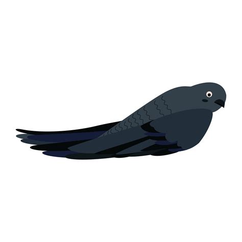 Cute, cartoon swift bird. Flat vector illustration. 23354167 Vector Art