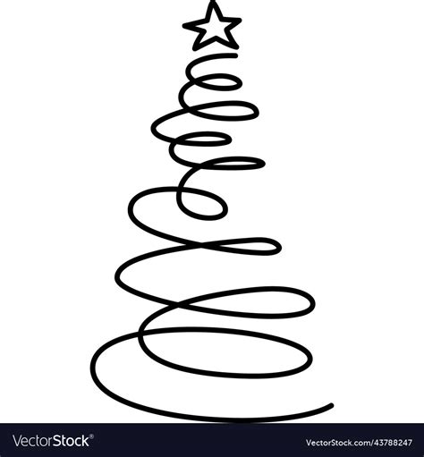 Christmas Tree Doodle Royalty Free Vector Image