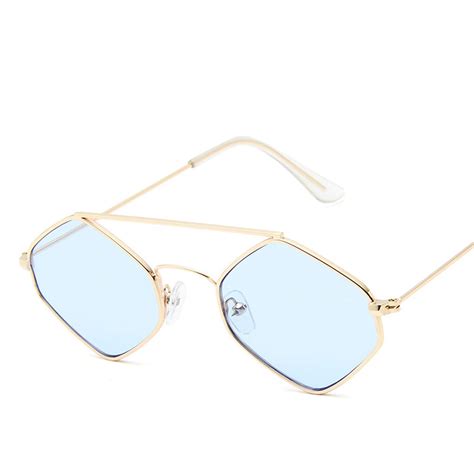 Diamond Sunglasses Women Retro Metal Double Beam Wild Eyeglasses Polyg Cinily