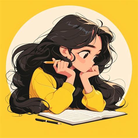 Una chica latina de veinte años estudiando para los exámenes Vector Premium generado con IA