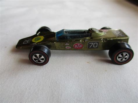 Vintage Redline Hot Wheels Lotus Turbine Rare Olive Color Nice Condition