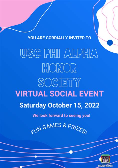 Virtual Social Event USC Phi Alpha Honor Society