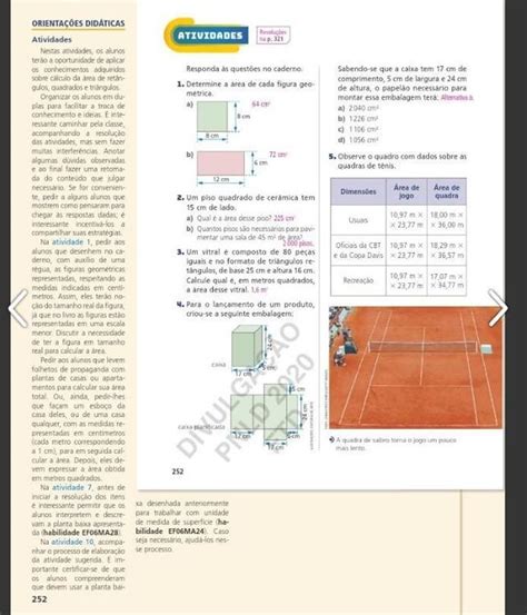 Livro De Matemática 6 Ano Respostas - livro de matematica 6 ano pagina 252 - brainly.com.br