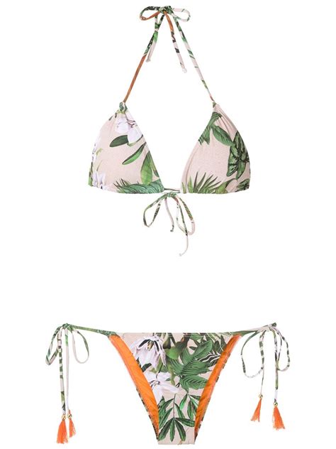 Buy BRIGITTE Printed Triangle Bikini Set Multicolour At Off Editorialist