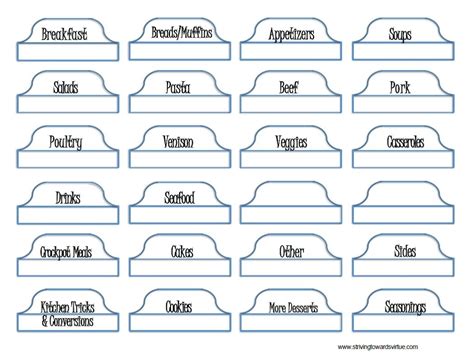 Free Printable Divider Tabs For Binders