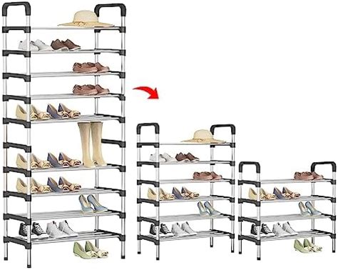 MHKBD Estante De Zapatos 10 Niveles Zapatero Organizador Para 16 24