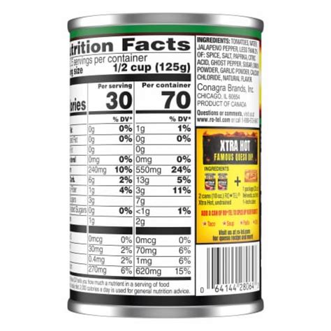 RO TEL Xtra Hot Diced Tomatoes With Ghost Peppers 10 OZ Kroger