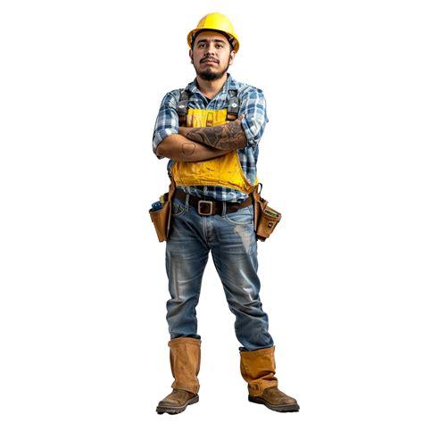 A Labor construction worker, isolated on transparent background