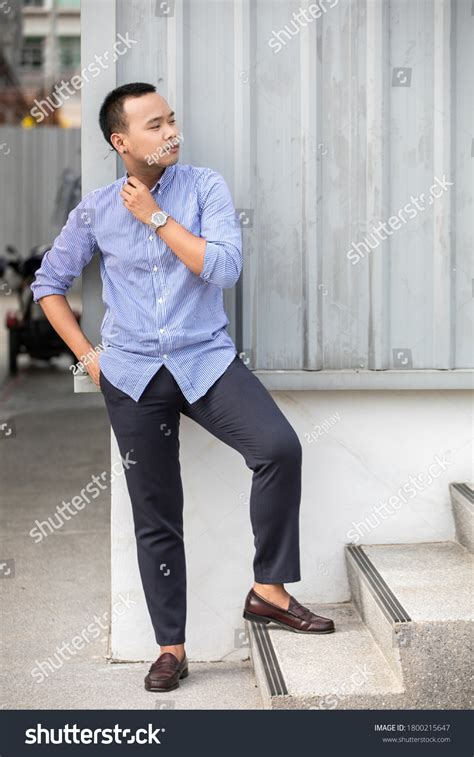 Portrait Thai Gay Man Pose Relaxing Stock Photo 1800215647 Shutterstock