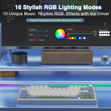 AULA F Wireless Mechanical Keyboard Hot Swappable Pre Lubed Linear Switches RGB