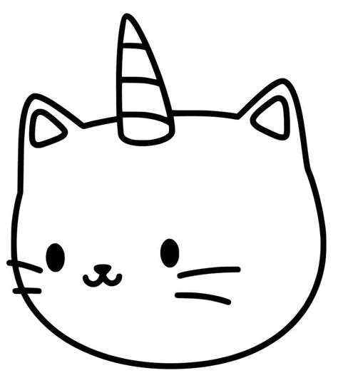 Desenhos de Gato Unicórnio para Colorir Pintar e Imprimir verloop io