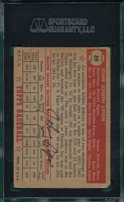 Lot Detail Topps Dom Dimaggio Signed Sgc Certified