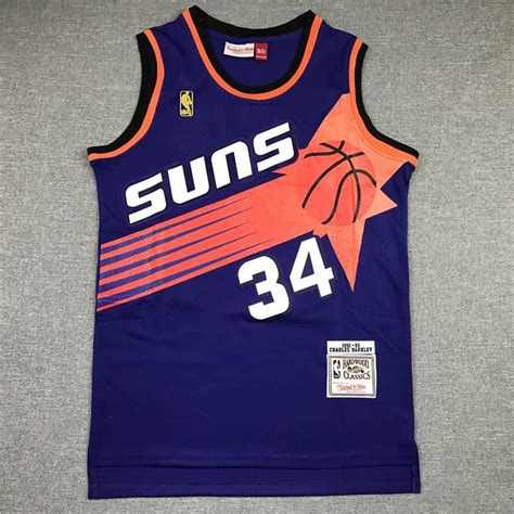 phoenix suns  barkley  purple classics basketball jersey