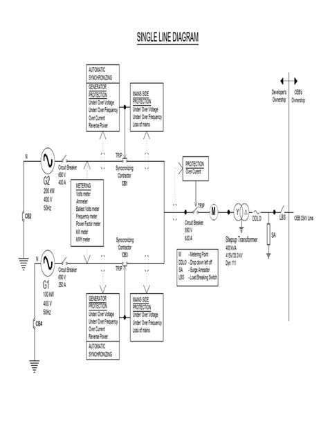 Single Line Diagram | PDF | Mains Electricity | Power (Physics)