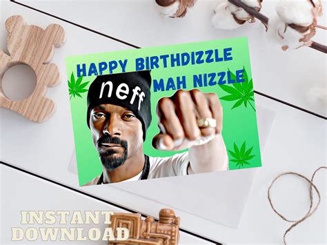 Snoop Dogg Inspired Birthday Card Snoop Dogg printable card | Etsy