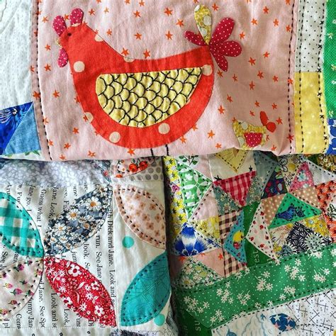 Синие, зеленые и красные одеяла для квилтинга