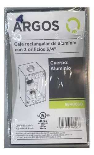 Caja Rectangular De Aluminio Con 3 Orificios 3 4 MercadoLibre