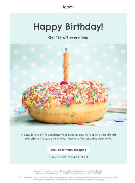 Birthday Email Template | Mail d'anniversaire, Anniversaire, Message