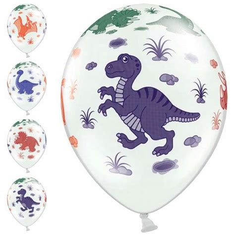 Balony DINOZAURY duże kolorowe PASTELOWE dino party URODZINY 6 szt