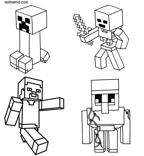 Картинки распечатки майнкрафт