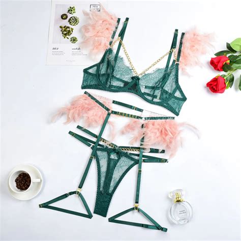 Shop Our Lingerie And Sexy Sets Arrivals With Feather Lace