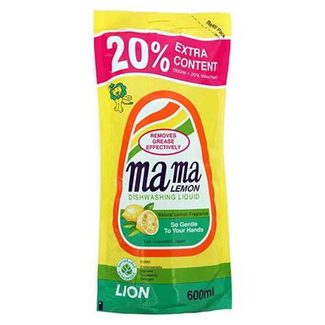 Средство для мытья посуды MAMA LEMON "Natural Lemon (Сменная упаковка ...