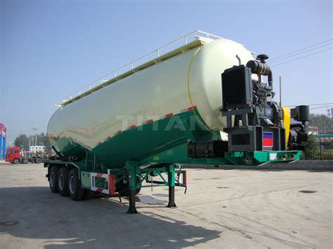 TITAN VEHICLE 3 Axles Bulker Semi Trailer Cement Bulk Trailer With