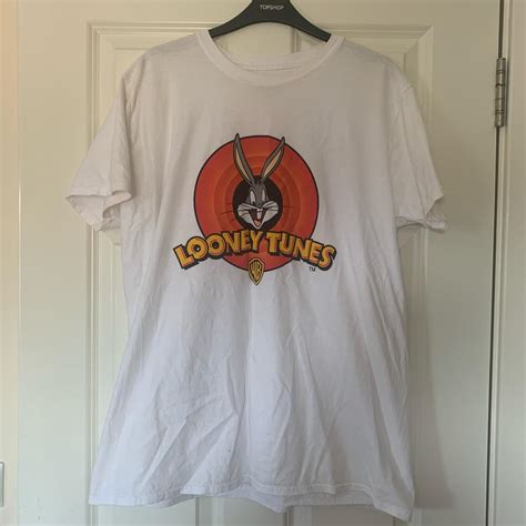 Bugs bunny looney tunes T-shirt Black tee Vintage... - Depop