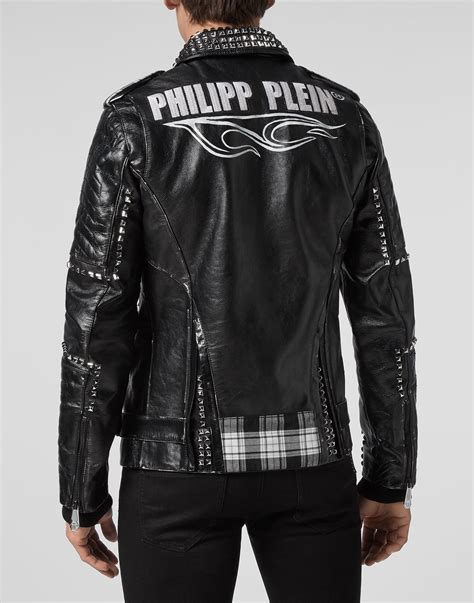 Leather Biker Flame Philipp Plein Outlet