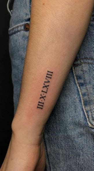 Roman Numerals Tattoo Wrist