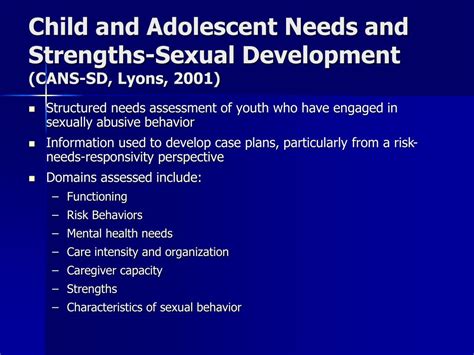 Ppt Specialized Assessment Of Juvenile Sex Offenders Powerpoint