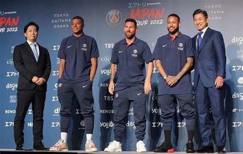 Neymar Jr Kylian Mbappe Dan Lionel Messi Hadir Bareng Di Jepang Trio