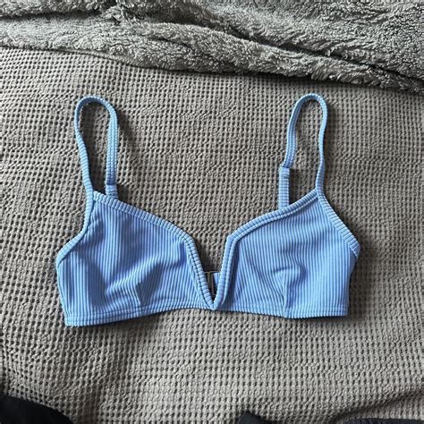 Glassons Blue Bikini Top Size Depop