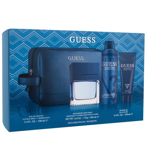 Guess Seductive Blue M Set Edt 100ml 100ml Sg 226ml Body Spray Pouch