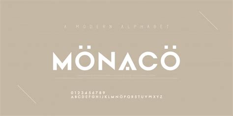 Polices De L Alphabet Moderne Minimal Abstrait Vecteur Premium