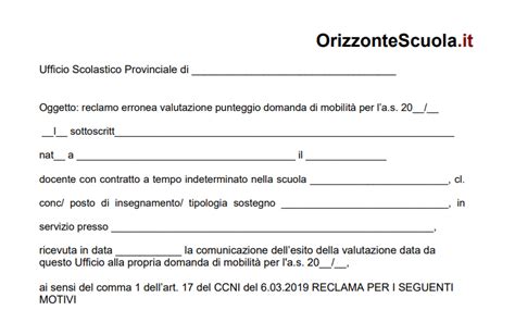 Mobilità 2021 possibile reclamo entro 10 giorni dalla pubblicazione