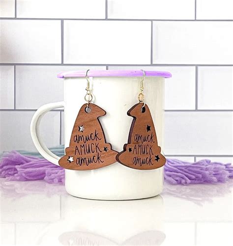 Laser Cut Halloween Earrings With Free Svg File Halloween Earrings