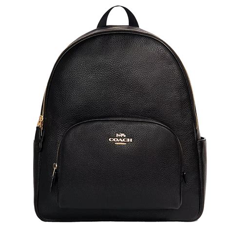 Mochila Coach Court Backpack Large Leather Black Furore