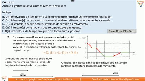 Gráficos velocidade tempo deslocamento e distância percorrida YouTube