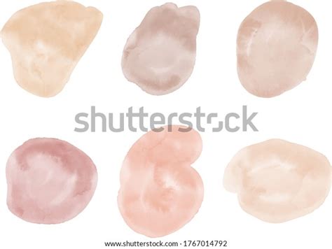 Peach Nude Brush Stroke Watercolor Texture Stock Vector Royalty Free Shutterstock