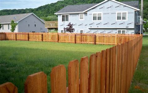 Dog Ear Wood Fencing Products Phillips Outdoor Services Onalaska Wi