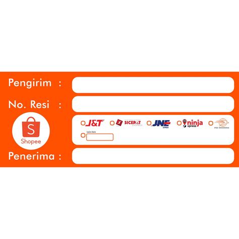 Jual STIKER PENGIRIMAN LABEL RESI SHOPEE Kode 02 Shopee Indonesia