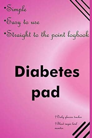 Diabetes Pad Daily Glucose Monitoring Record Book Simple Easy To Log