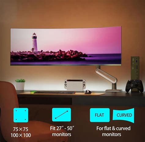 Gaming Arm For Flatultrawidecurved Monitors 27 To Qatar Ubuy