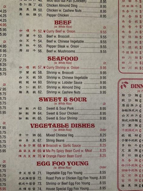 Menu At China Buffet Restaurant Hibbing
