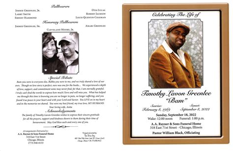 Timothy L Greenlee Obitaury | AA Rayner and Sons Funeral Homes