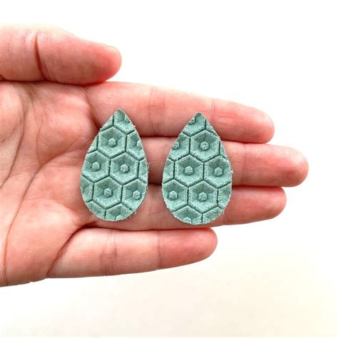 New Tiny Small Nude Blush Beehive Leather Teardrop Shapes Etsy