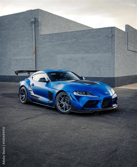 Los-Angeles, USA - August 2022: new Toyota Supra finished in blue ...