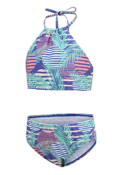 Buy Girls Two Piece Bikini Swimsuits Pink Halter Bathing Suit Online At Desertcartindia
